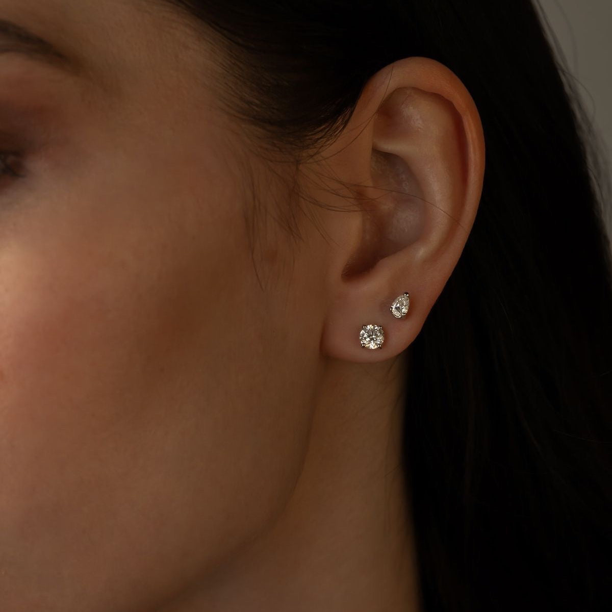 Remy Pear Stud Earrings