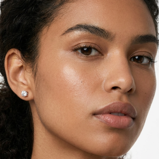 Maren Round Stud Earrings
