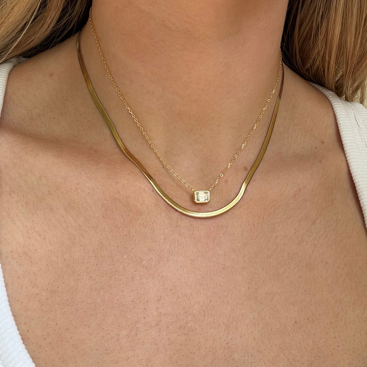 Veda Herringbone Layering Necklace
