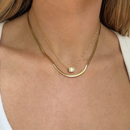 Veda Herringbone Layering Necklace