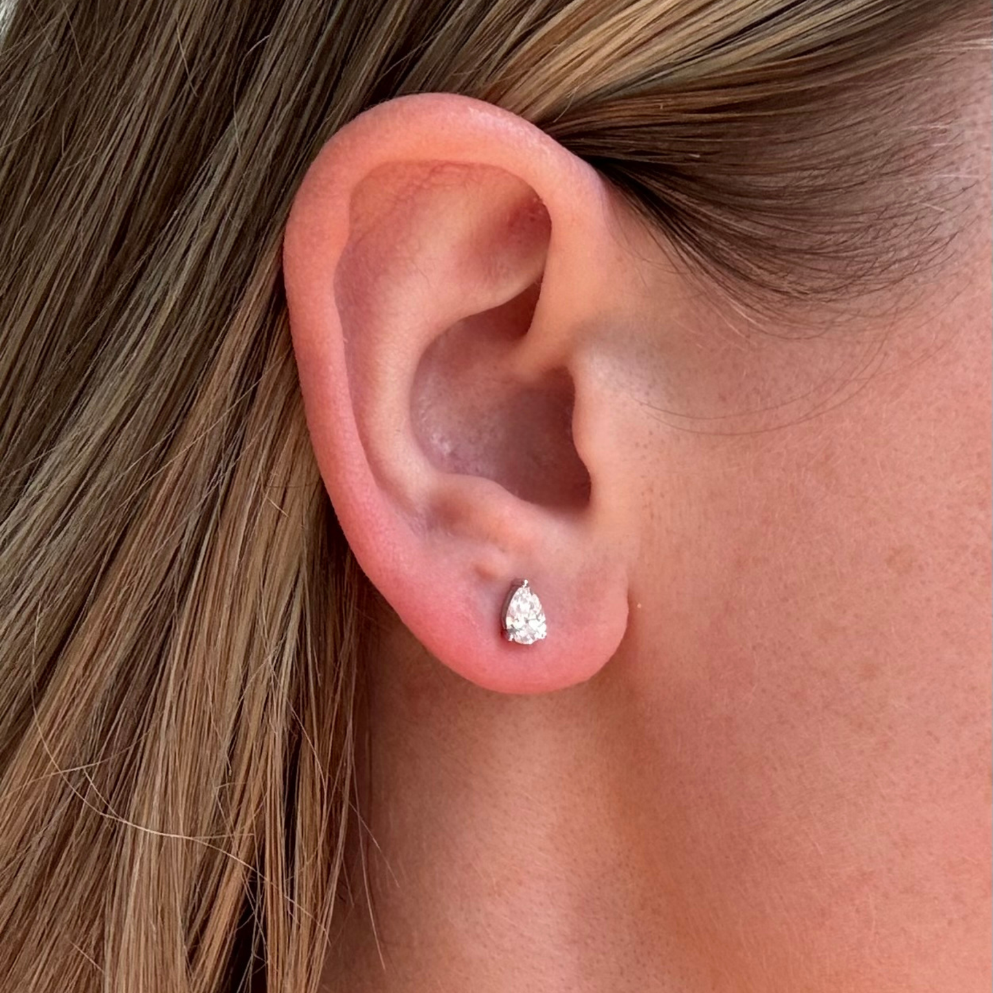 Remy Pear Stud Earrings