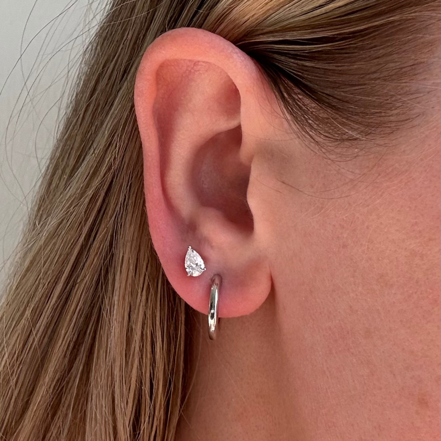 Remy Pear Stud Earrings